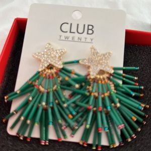 Christmas Tree Earrings NEW Festive Holiday Earrings Beaded Earrings Preppy
